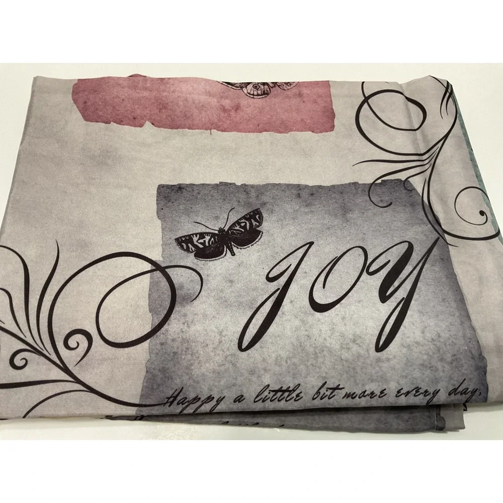 Gold Coast Inspirational Shower Curtain with Hooks Butterflies Quotes 0002TR